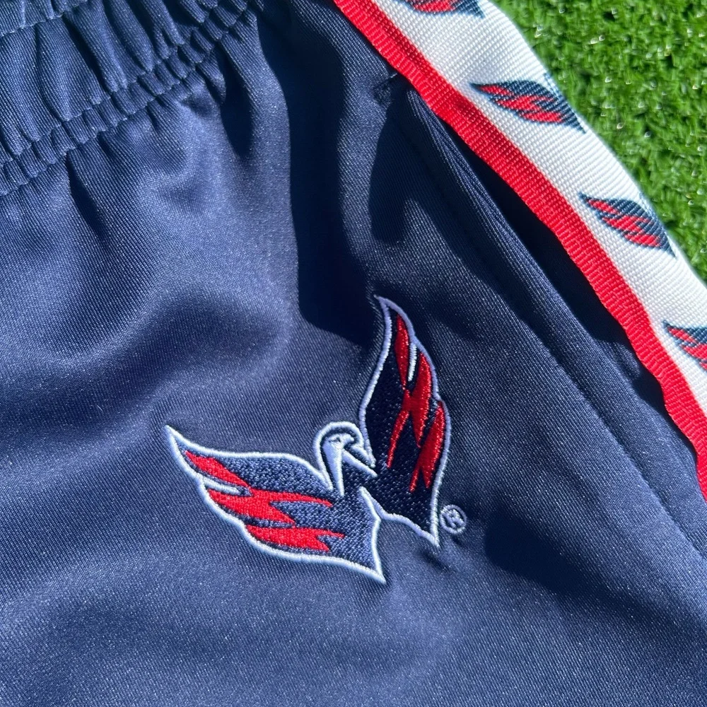 Washington Capitals Stripe Logo Jogger Track Pants Men’s 2XL FOCO NHL NWT Navy - Picture 5 of 14